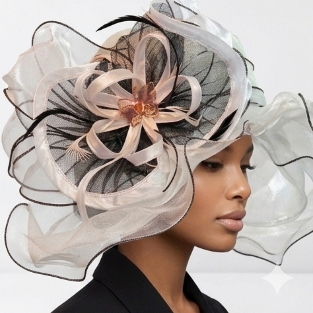 Beloved Millinery Fabulous Sweeping 2-in-1 Hat Fascinator Kentucky Derby Church
